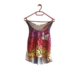 3 X $12 REWIND MUSCLE SUMMER VIBES LACED BOHO COLORFUL TOP SIZE M (TEEN)